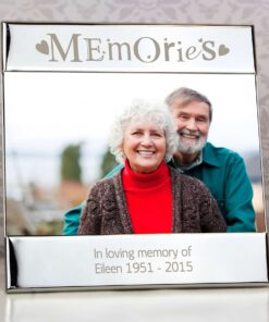 Personalised Silver Memories Square 6×4 Photo Frame