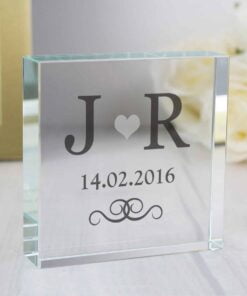 Personalised Silver Monogram Large Crystal Token