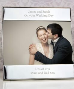 Personalised Silver Square 6×4 Photo Frame