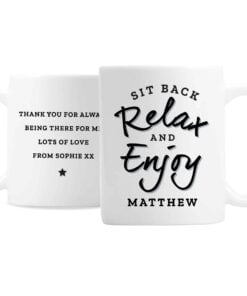 Personalised Sit Back & Relax Mug