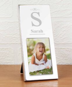 Personalised Small Initial 2×3 Silver Photo Frame