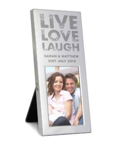 Personalised Small Live Love Laugh 2×3 Silver Photo Frame