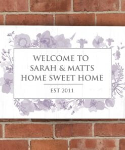 Personalised Soft Watercolour Metal Sign
