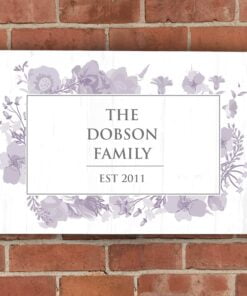 Personalised Soft Watercolour Metal Sign