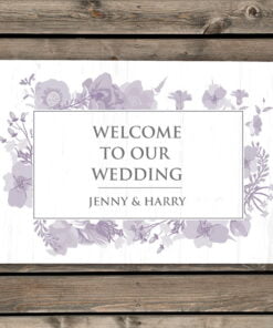 Personalised Soft Watercolour Metal Sign