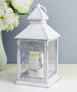 Personalised Soft Watercolour White Lantern