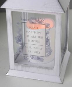 Personalised Soft Watercolour White Lantern