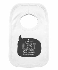 Personalised Speech Bubble Bib