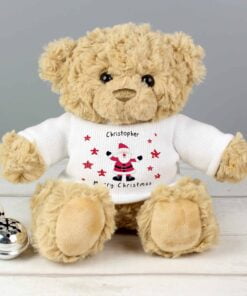 Personalised Spotty Santa Teddy Bear