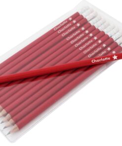 Personalised Star Motif Red Pencils