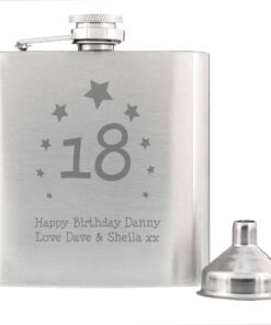 Personalised Stars Age Hip Flask