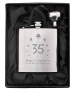 Personalised Stars Age Hip Flask