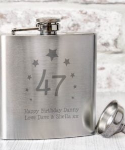 Personalised Stars Age Hip Flask