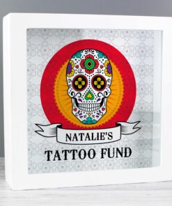 Personalised Sugar Skull Tattoo Fund and Keepsake Box