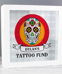 Personalised Sugar Skull Tattoo Fund and Keepsake Box