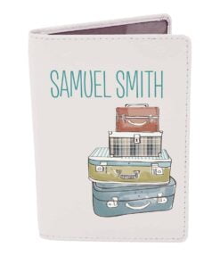 Personalised Suitcases Cream Passport Holder
