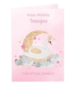 Personalised Swan Lake Card