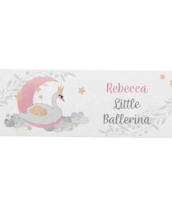 Personalised Swan Lake Wooden Block Sign