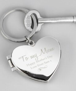 Personalised Swirl Heart Photoframe Keyring