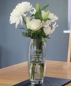 Personalised Swirls & Hearts Bullet Vase
