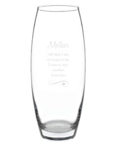 Personalised Swirls & Hearts Bullet Vase