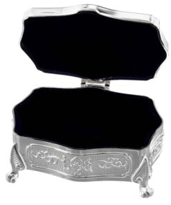 Personalised Swirls & Hearts Small Antique Trinket Box