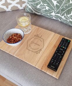 Personalised Take Time For Yourself Wooden Sofa Tray