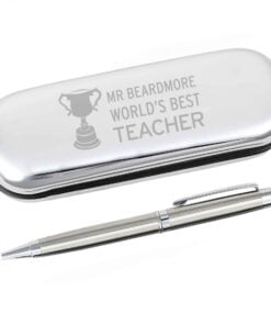 Personalised Teacher Trophy Pen and Box Set