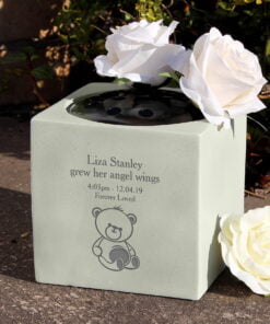 Personalised Teddy Bear Memorial Vase