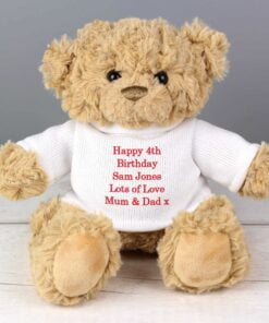 Personalised Teddy Bear – Red Message