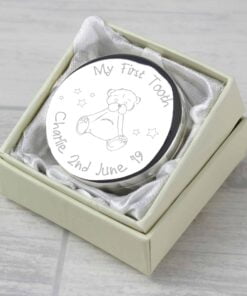 Personalised Teddy My First Tooth Trinket Box
