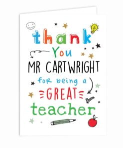 Personalised Thank You Teacher Card