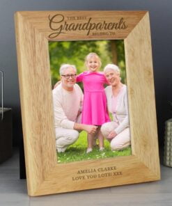 Personalised ‘The Best Grandparents’ 5×7 Wooden Photo Frame