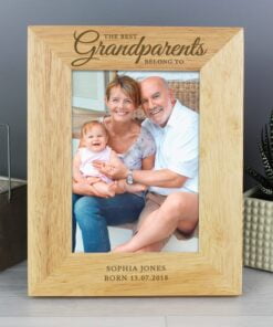 Personalised ‘The Best Grandparents’ 5×7 Wooden Photo Frame