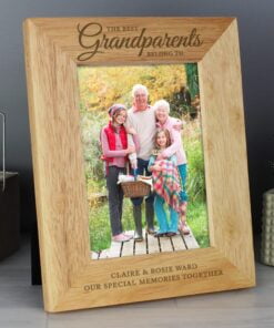 Personalised ‘The Best Grandparents’ 5×7 Wooden Photo Frame