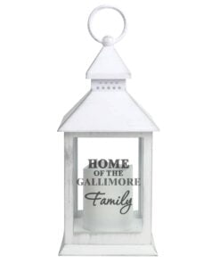 Personalised The Family White Lantern