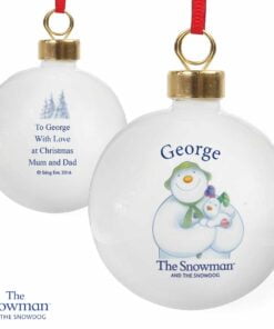 Personalised The Snowman and the Snowdog Bauble
