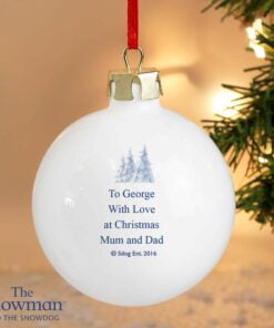 Personalised The Snowman and the Snowdog Bauble