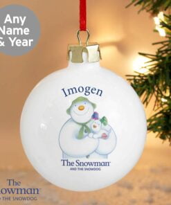 Personalised The Snowman and the Snowdog Bauble
