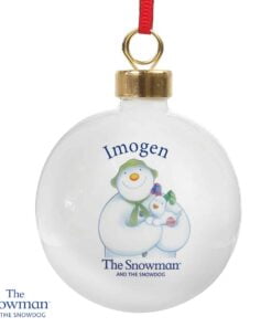 Personalised The Snowman and the Snowdog Bauble