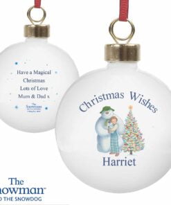 Personalised The Snowman and the Snowdog Friends Bauble