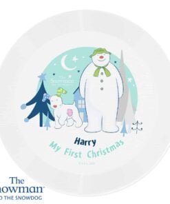 Personalised The Snowman and the Snowdog Plastic Plate