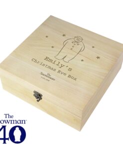 Personalised The Snowman Large Wooden Christmas Eve Box
