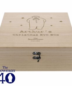 Personalised The Snowman Large Wooden Christmas Eve Box