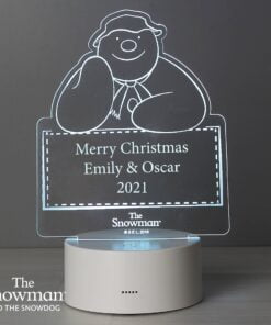 Personalised The Snowman LED Colour Changing Decoration & Night Light