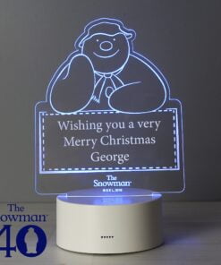 Personalised The Snowman LED Colour Changing Decoration & Night Light
