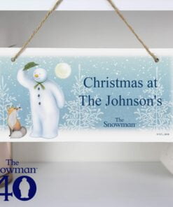 Personalised The Snowman Snow Wonder Wooden Sign