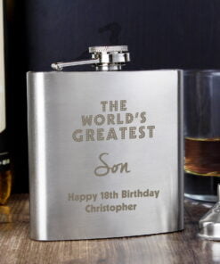 Personalised ‘The World’s Greatest’ Hip Flask