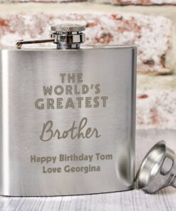 Personalised ‘The World’s Greatest’ Hip Flask