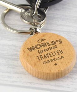 Personalised ‘The World’s Greatest’ Wooden Keyring